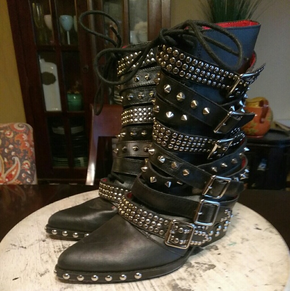 jeffrey campbell draco strapped stud boot